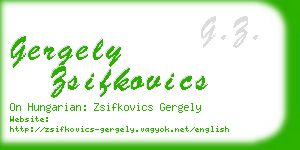 gergely zsifkovics business card